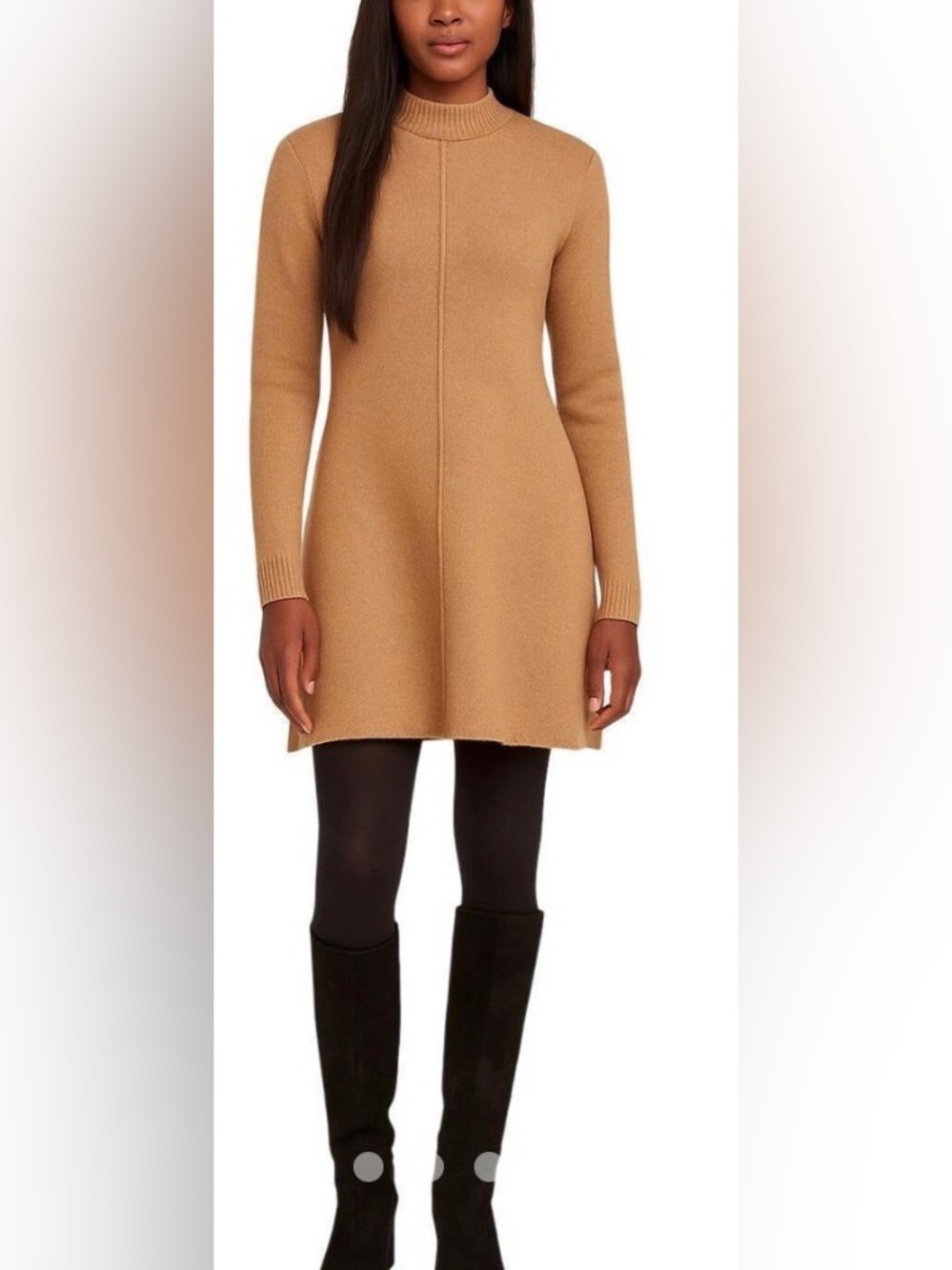 Madewell Long Sleeve Mini Sweater Dress Knit. Minimalist, neutral, cozy. NWT. S